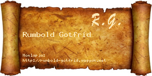 Rumbold Gotfrid névjegykártya
